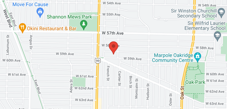 map of 1419 W 59TH AVENUE